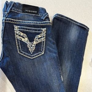 [VIGOSS] Embellished boot cut jeans- excellent used condition, like New.